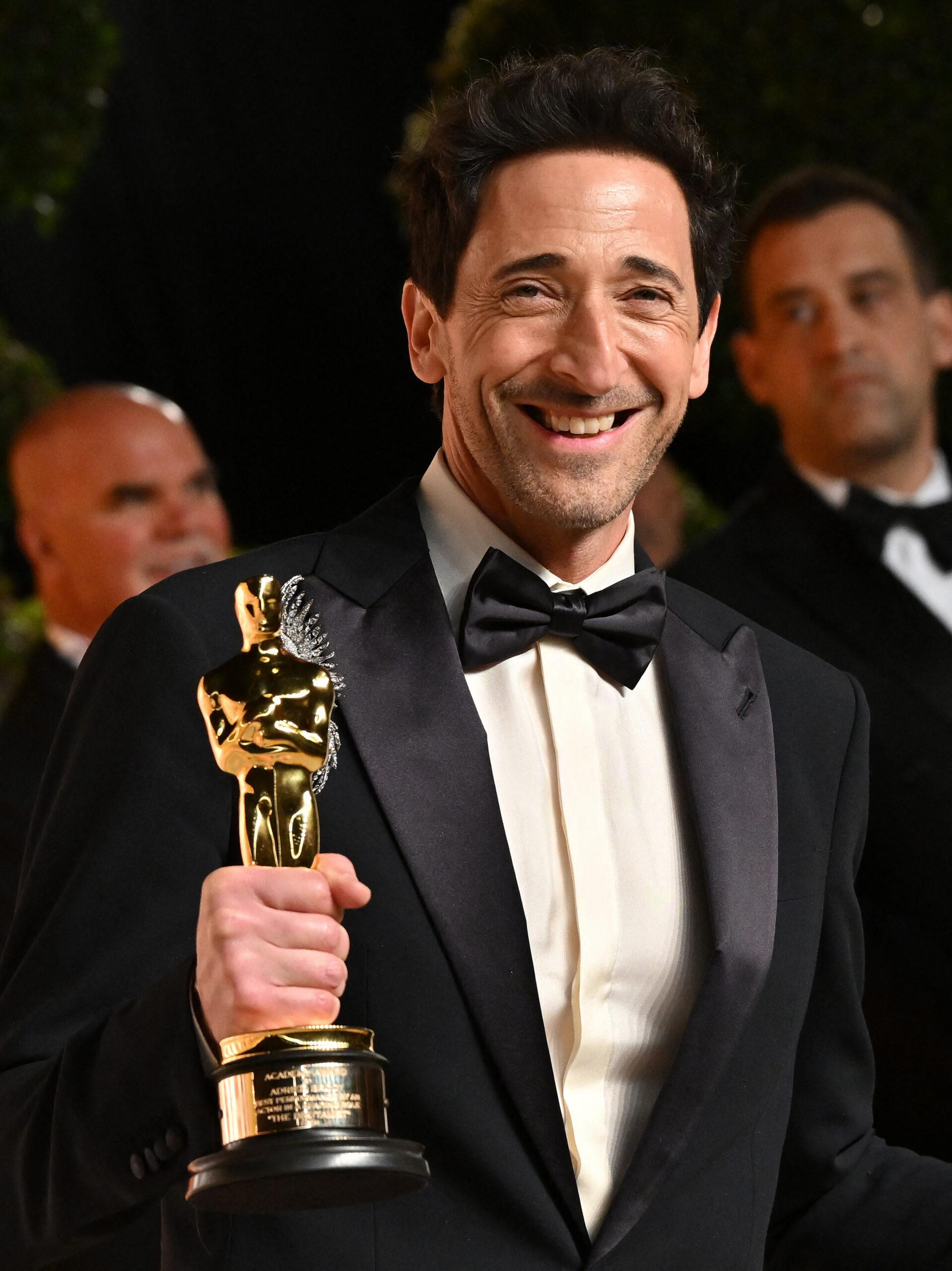 Adrien Brody at the 2025 Oscars