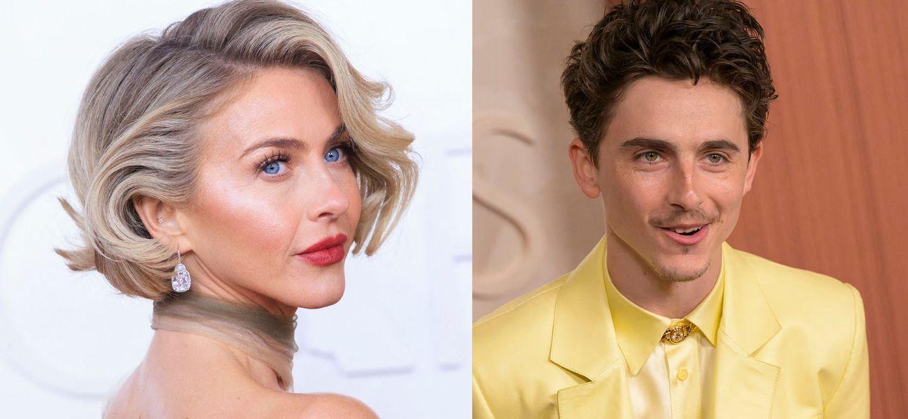 Julianne Hough (left) Timothee Chalamet (right)