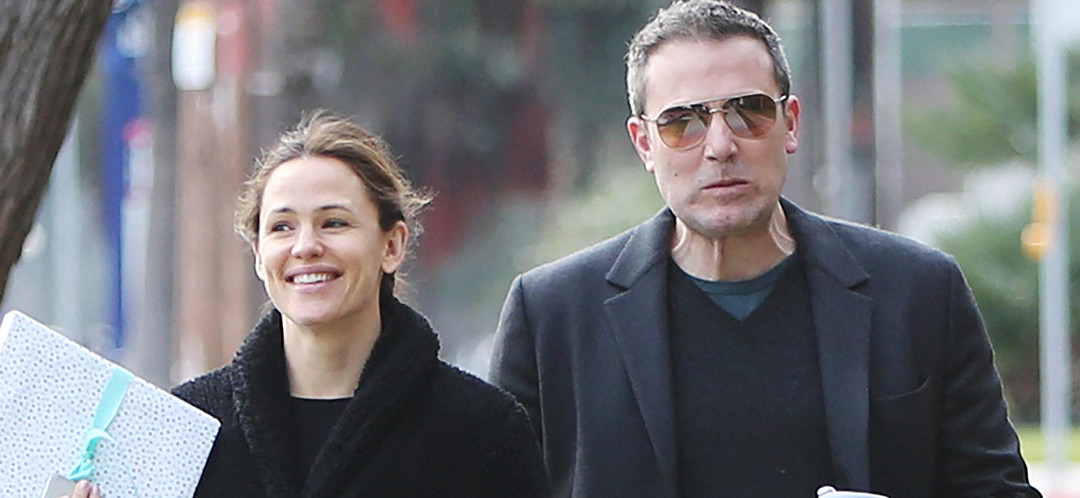 Jennifer Garner and Ben Affleck in good spirits after dropping of their children at school in Santa Monica