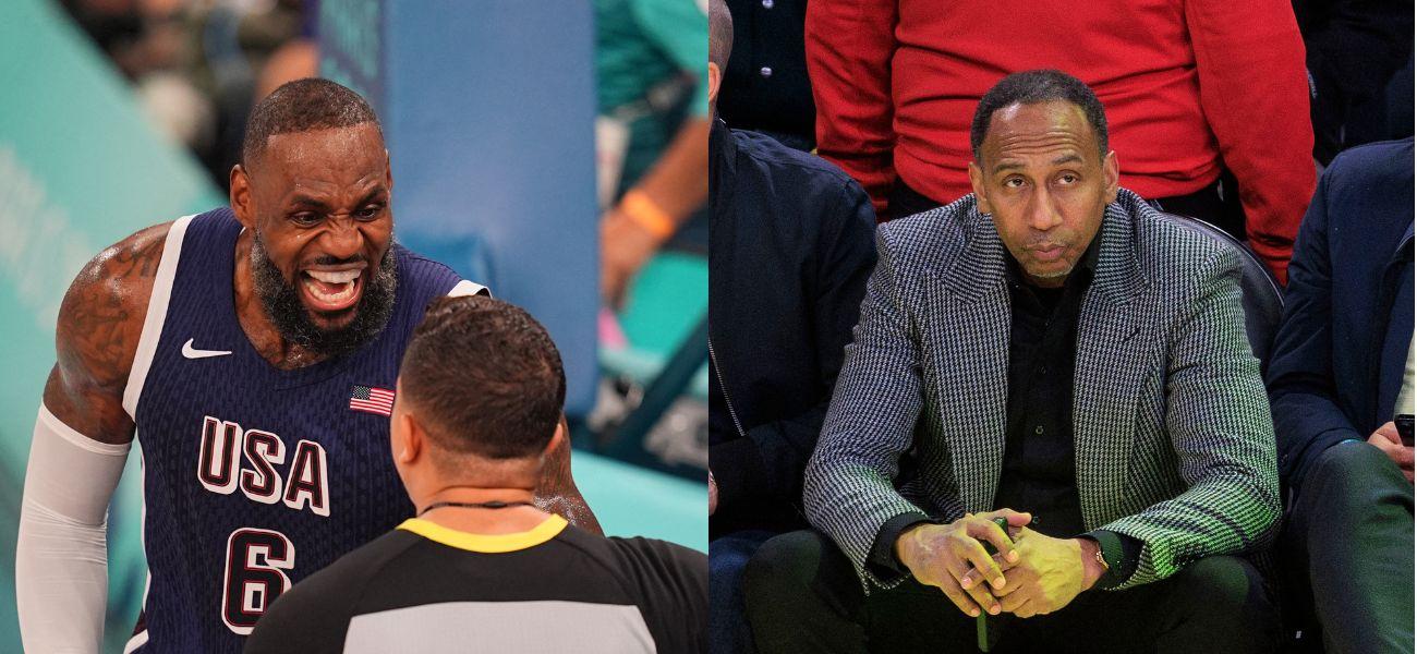 Side by side of Stephen A. Smith and LeBron James