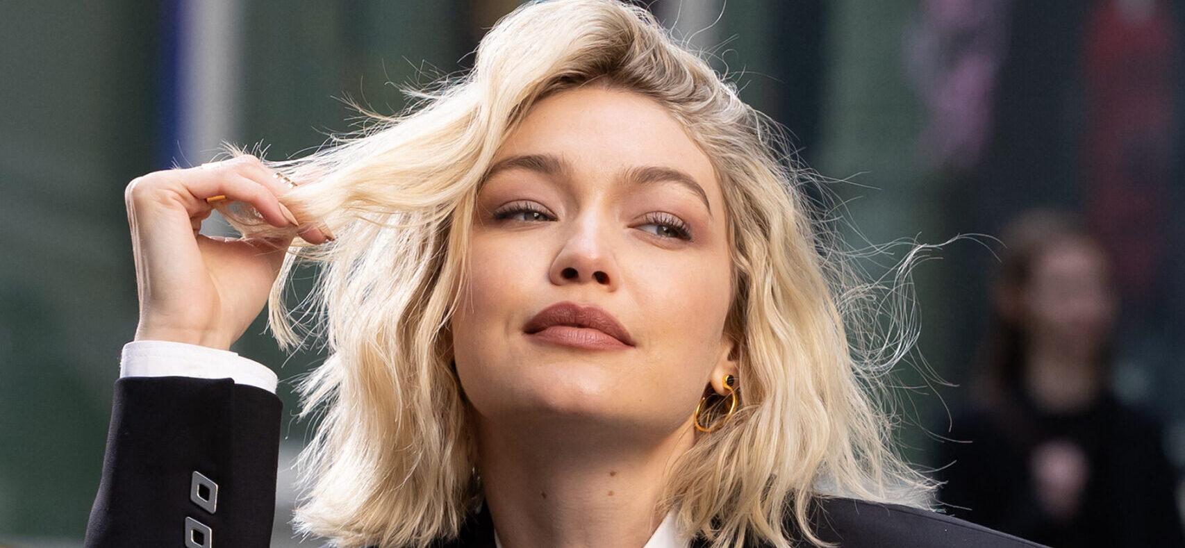 Gigi Hadid Films Maybelline Commercial in NYC