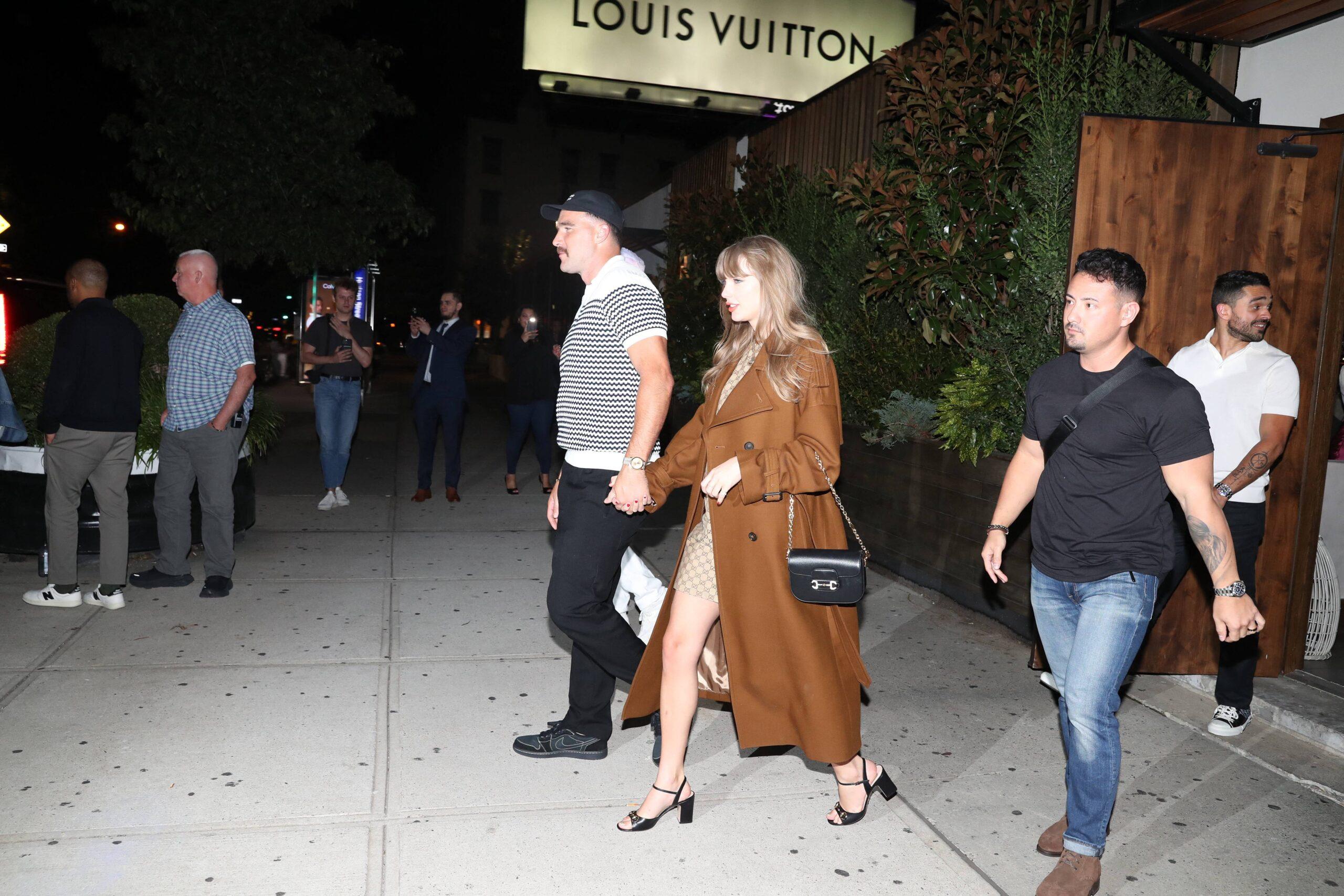 Taylor Swift and Travis Kelce enjoyed a romantic date night with pals Patrick and Brittany Mahomes in NYC Sunday