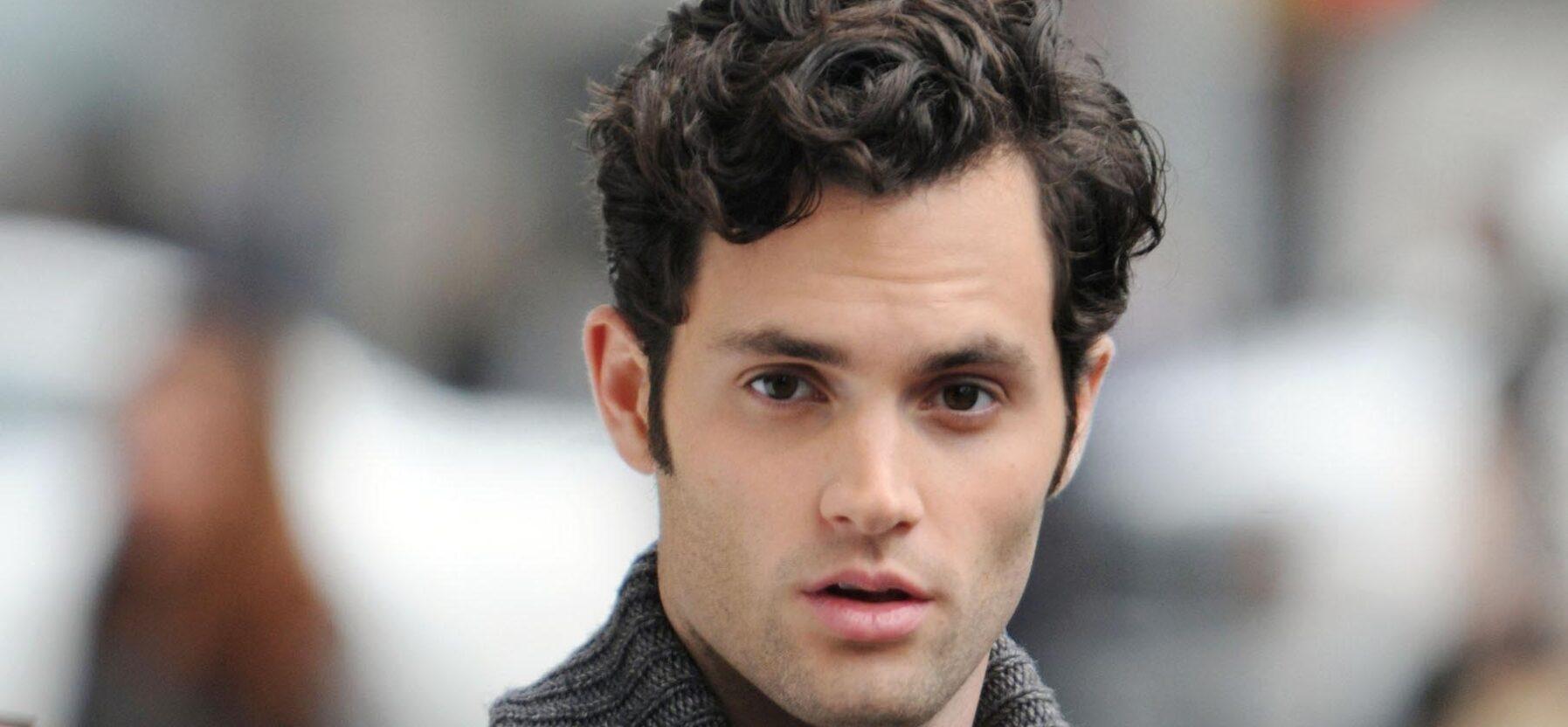 Penn Badgley filming