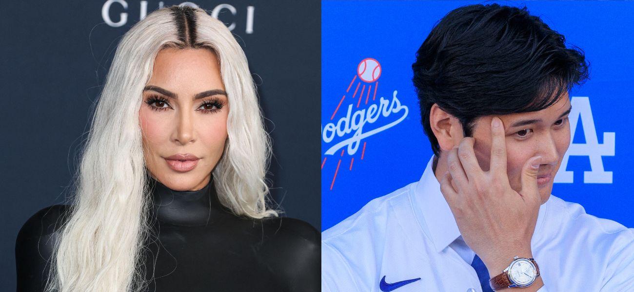 Kim Kardashian, Shohei Ohtani photo collage