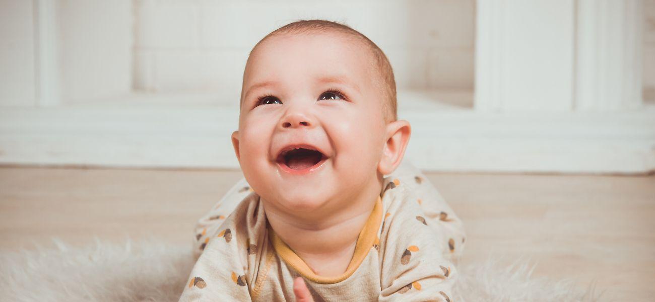 Baby laughing