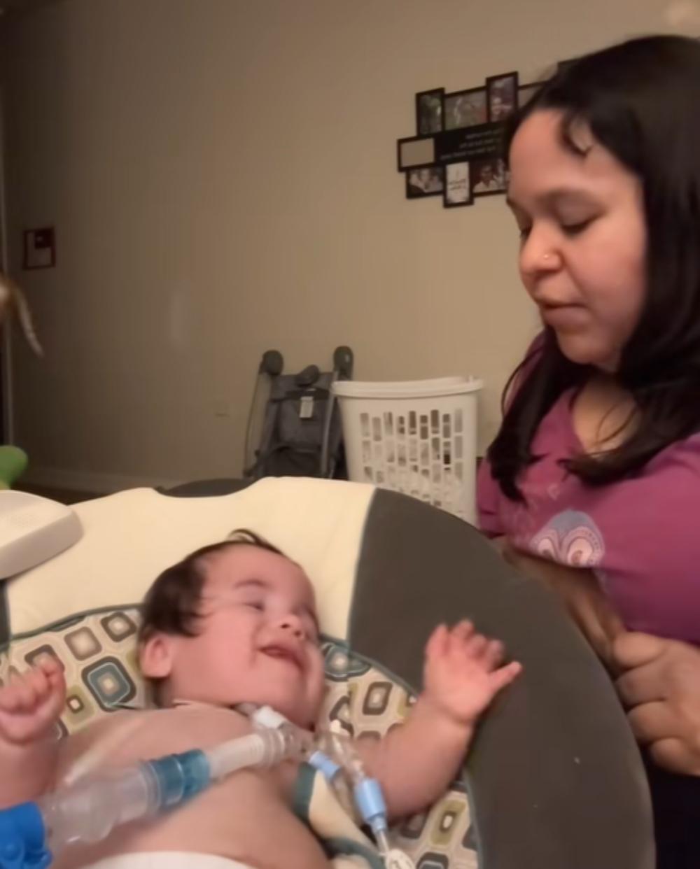 United Airlines passenger and her son