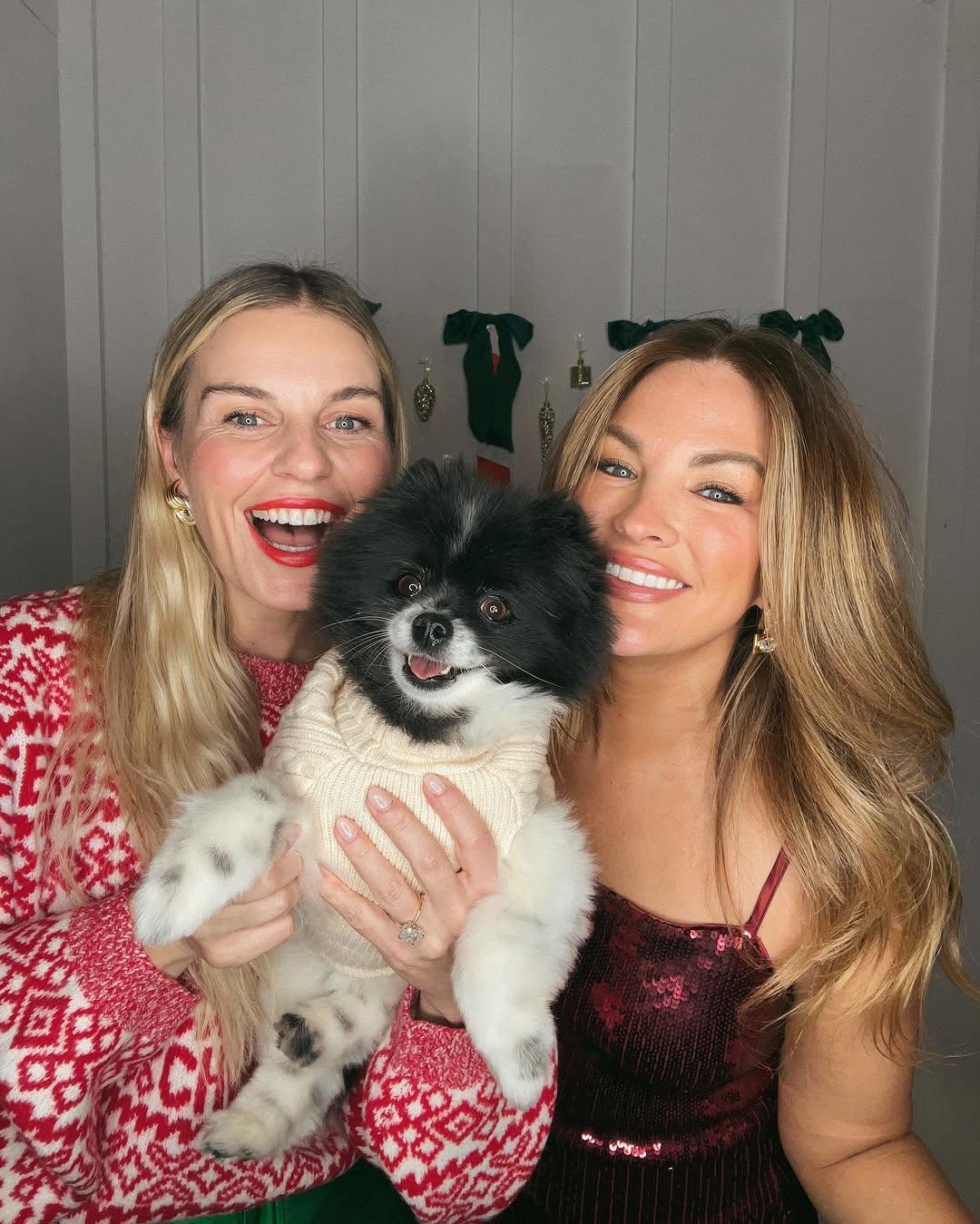 Becca Tilley, her girlfriend, and their dog