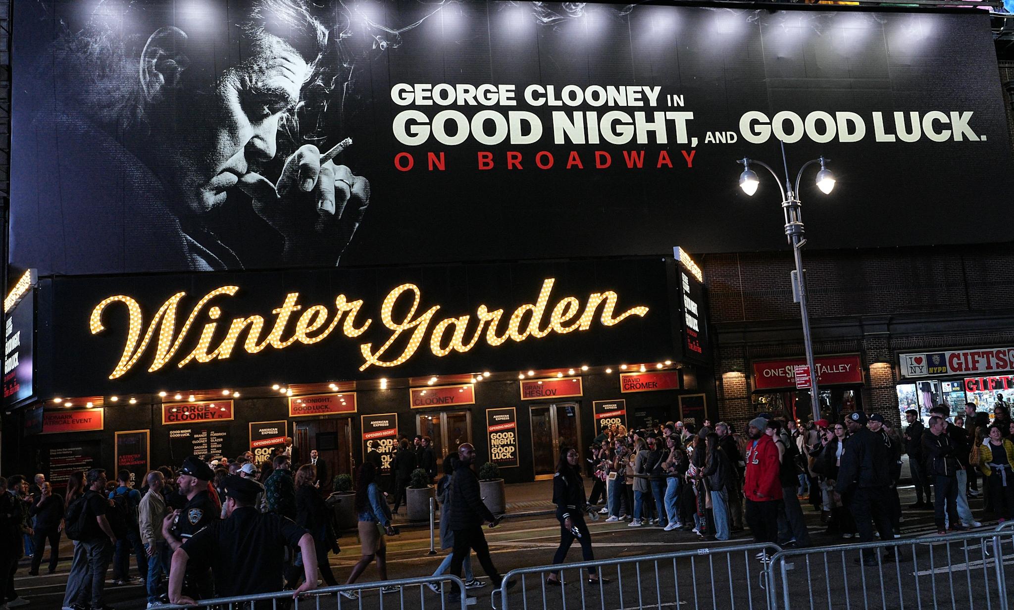 Opening Night Of George Clooney In Good Night And Good Luck On Broadway
