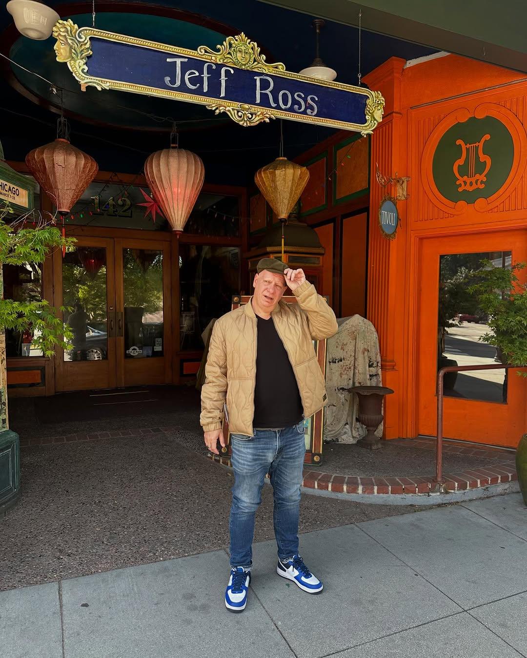 Jeff Ross outside theater