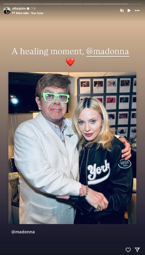 Madonna and Elton John 