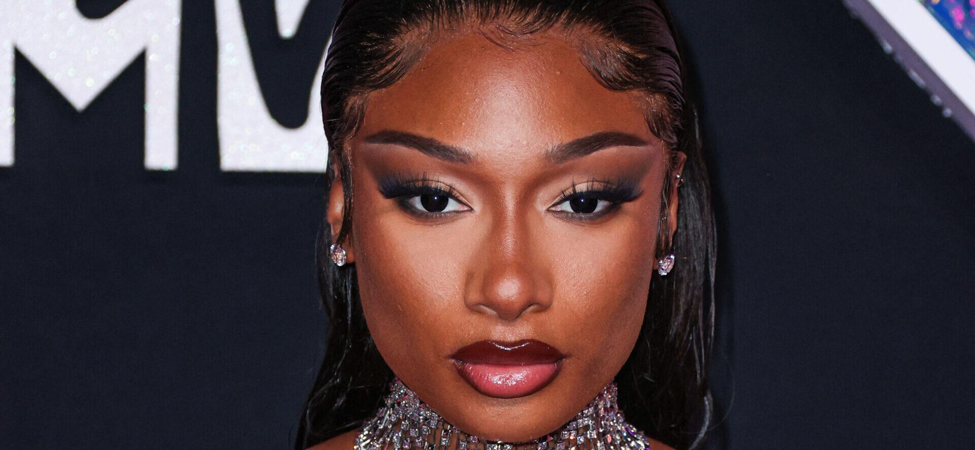 Megan Thee Stallion posing on the red carpet.