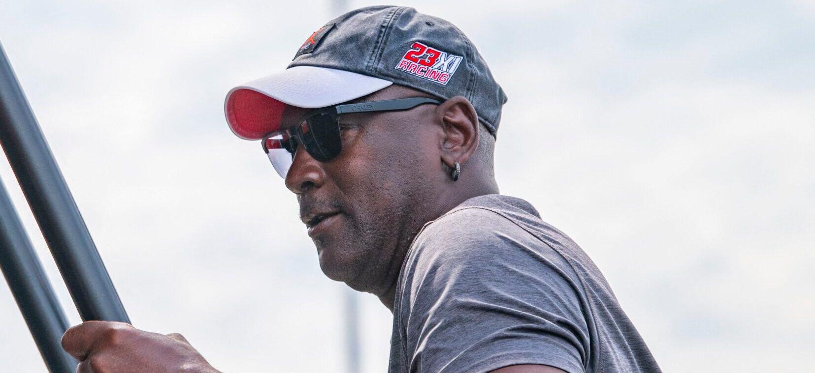 Michael Jordan at the NASCAR Federated Auto Parts 400