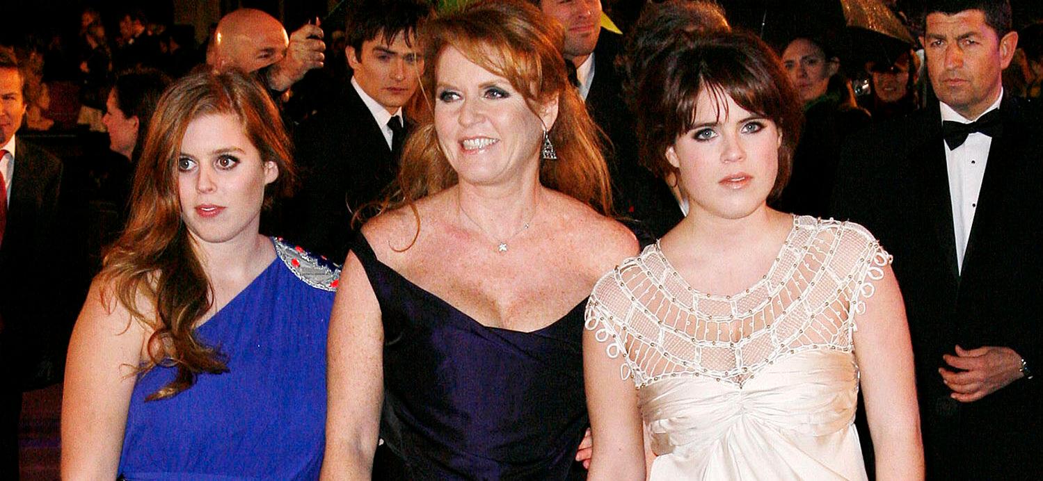 Sarah Ferguson and her daughters at the premiere of 