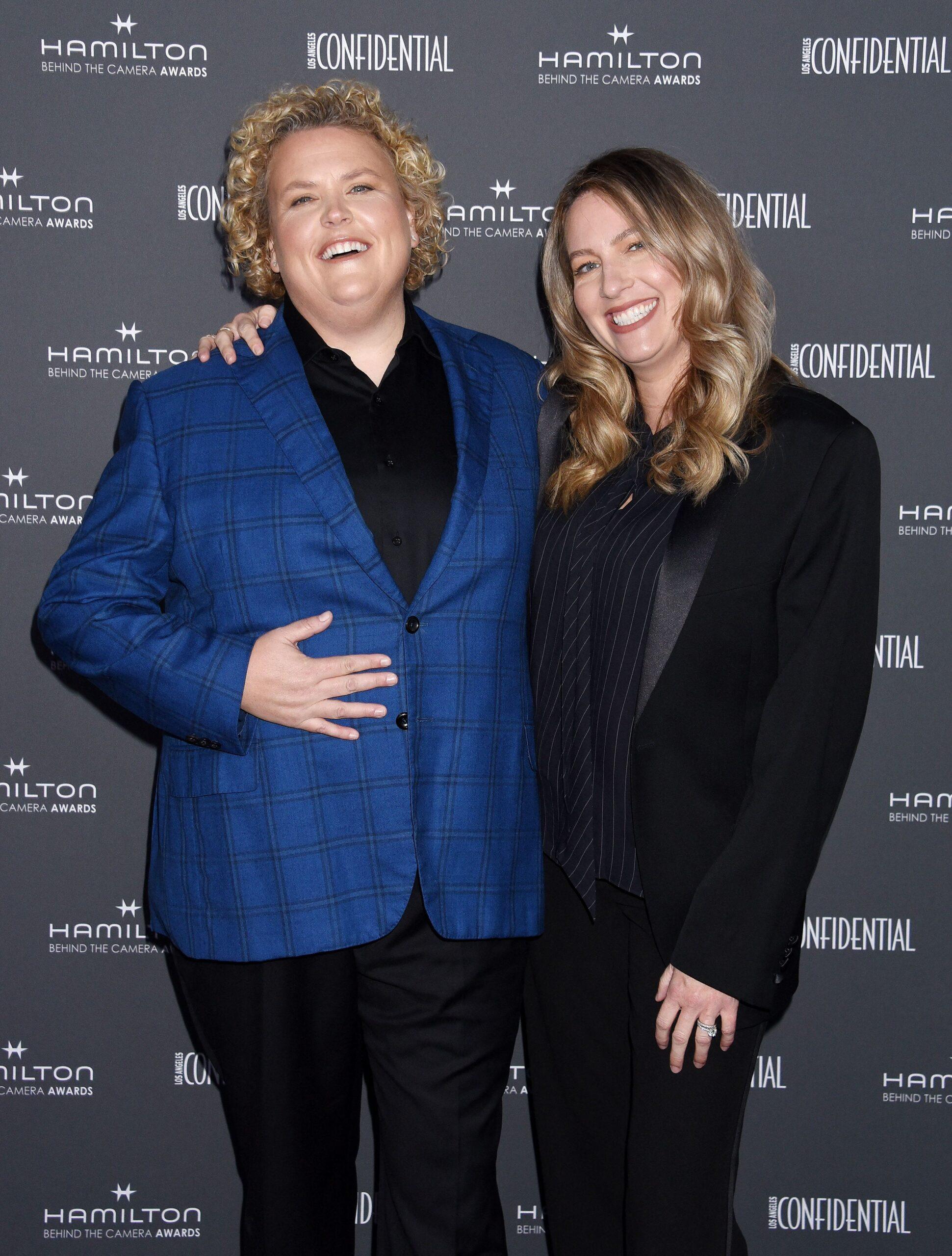 Fortune Feimster and wife Jacquelyn Smith at the 2022 Hamilton Behind The Camera Awards