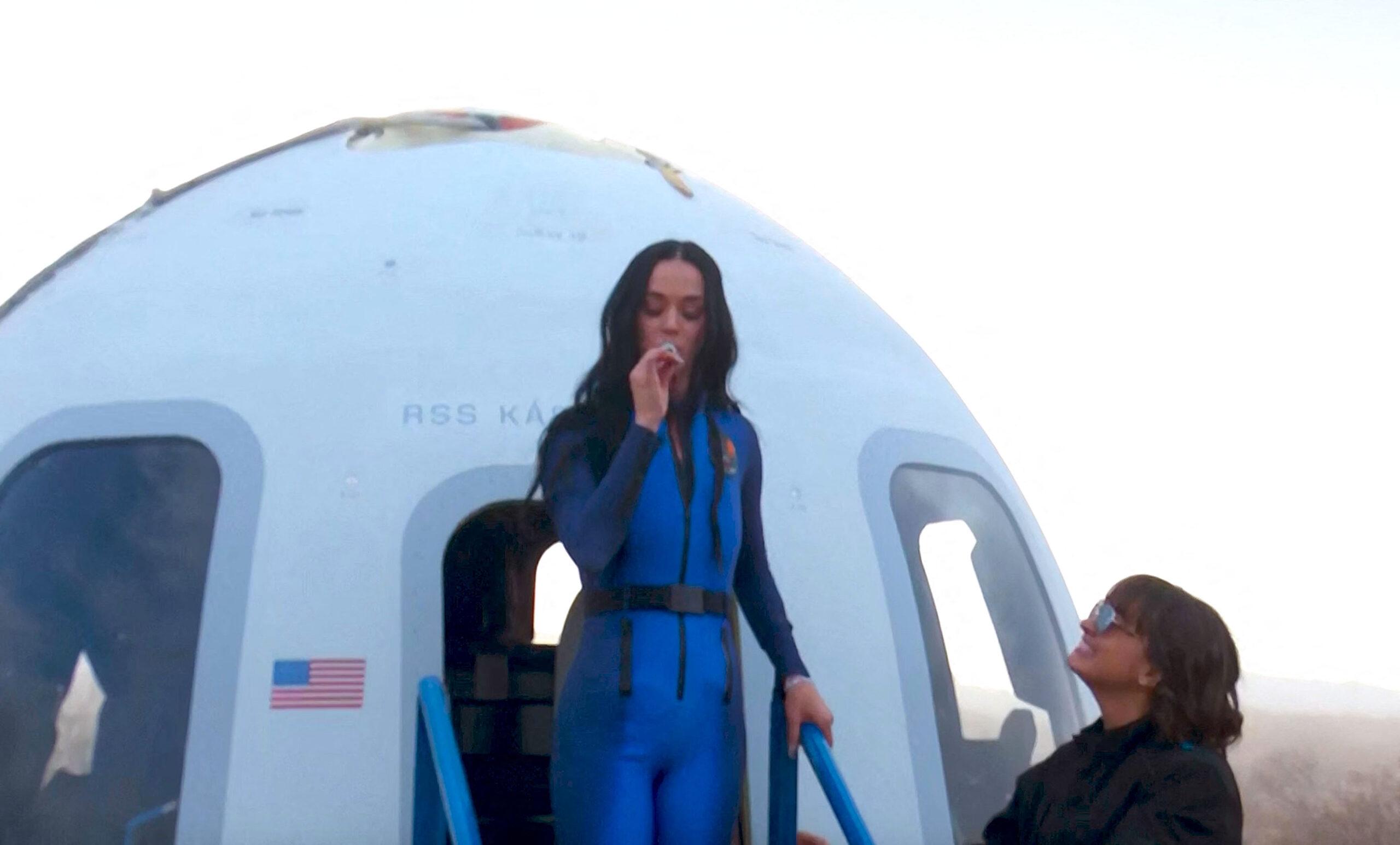Katy Perry after Blue Origin spaceflight