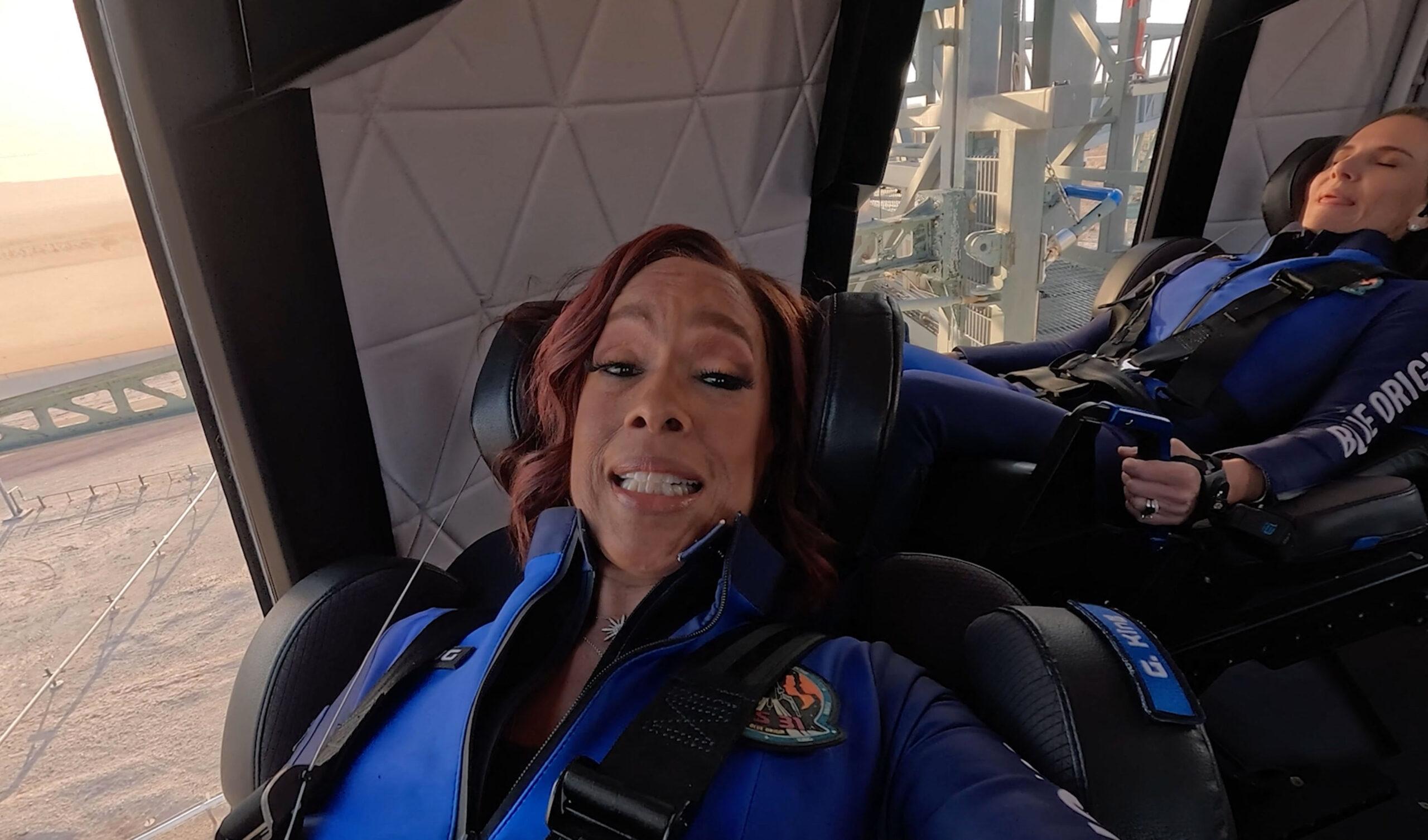 Gayle King after the Blue Origin NS-13 lands