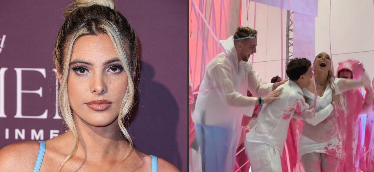 Lele Pons (left) Lele Pons at gender reveal (right)