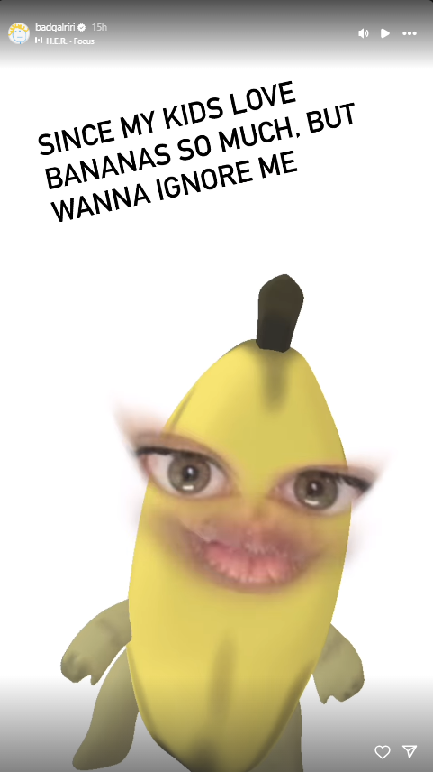 Rihanna becomes a banana to get kids' attention