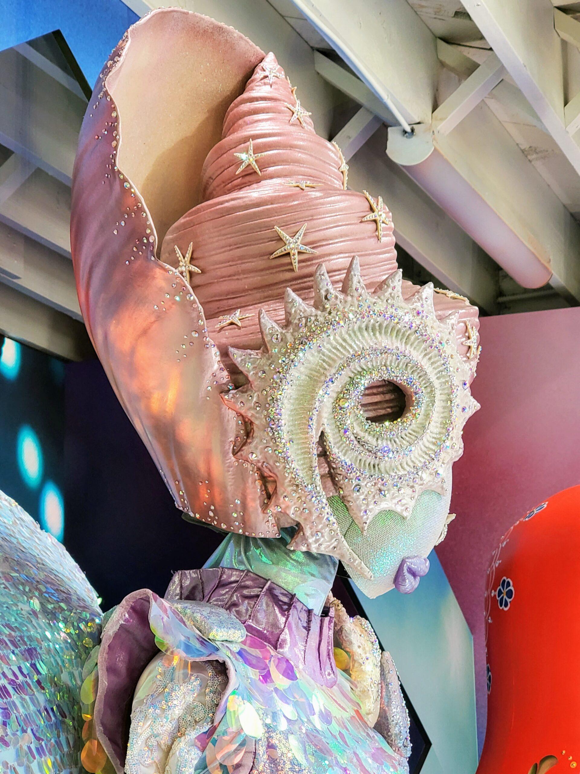 Seashell costume on display from The Masked Singer