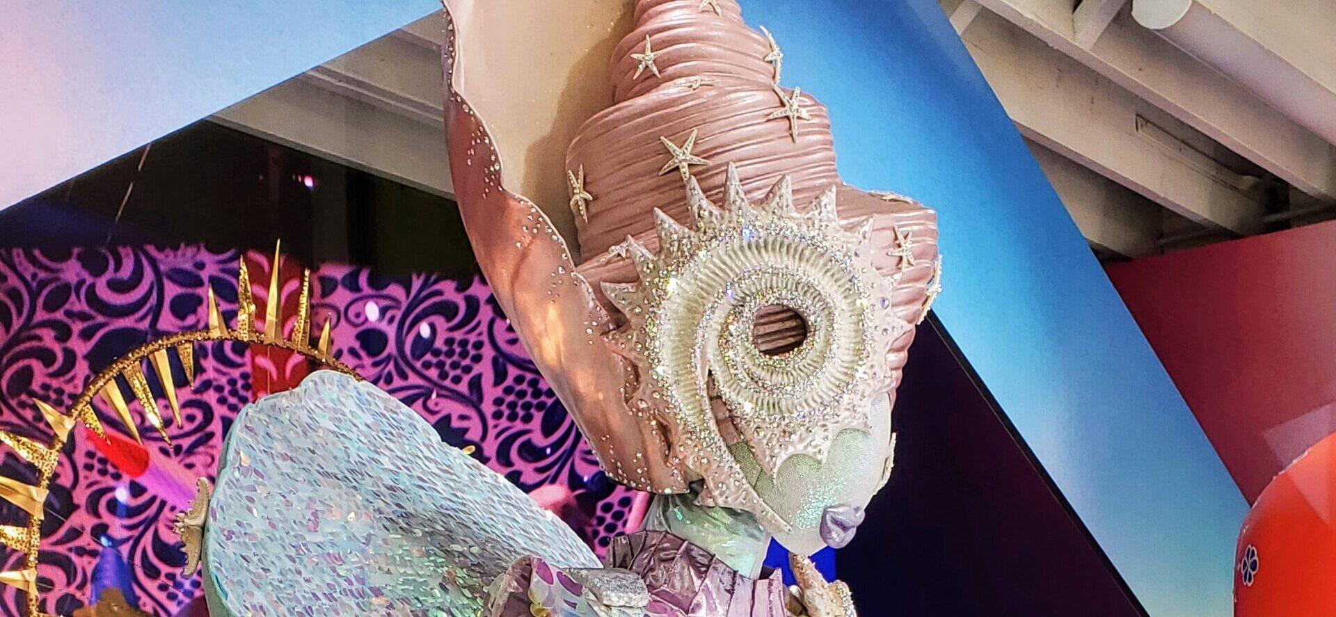 Seashell costume on display from The Masked Singer