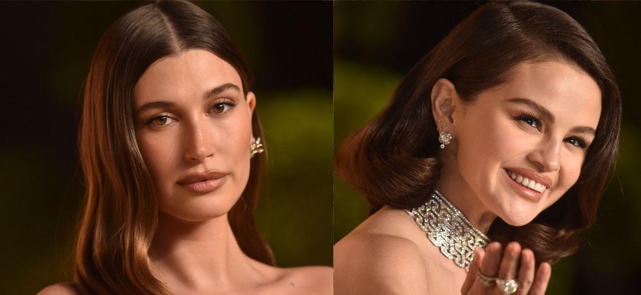 Hailey Bieber (left) Selena Gomez (right)