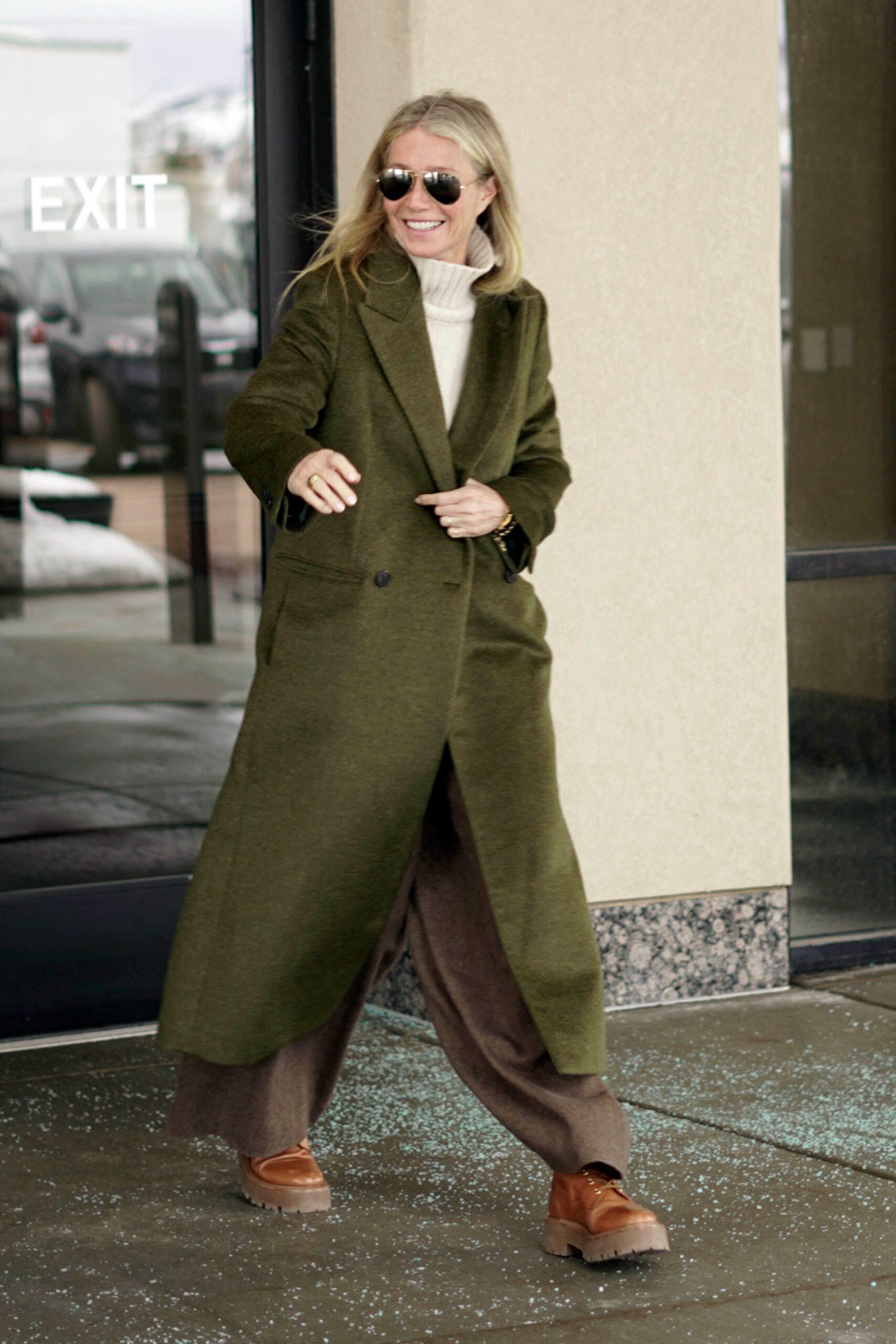 Gwyneth Paltrow is all smiles as she is seen leaving court after the first day in the trial, Paltrow is being sued for a ski crash in 2016.