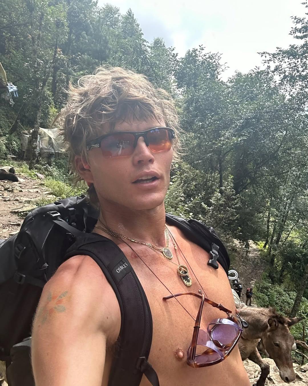 Jordan Barrett selfie outdoors