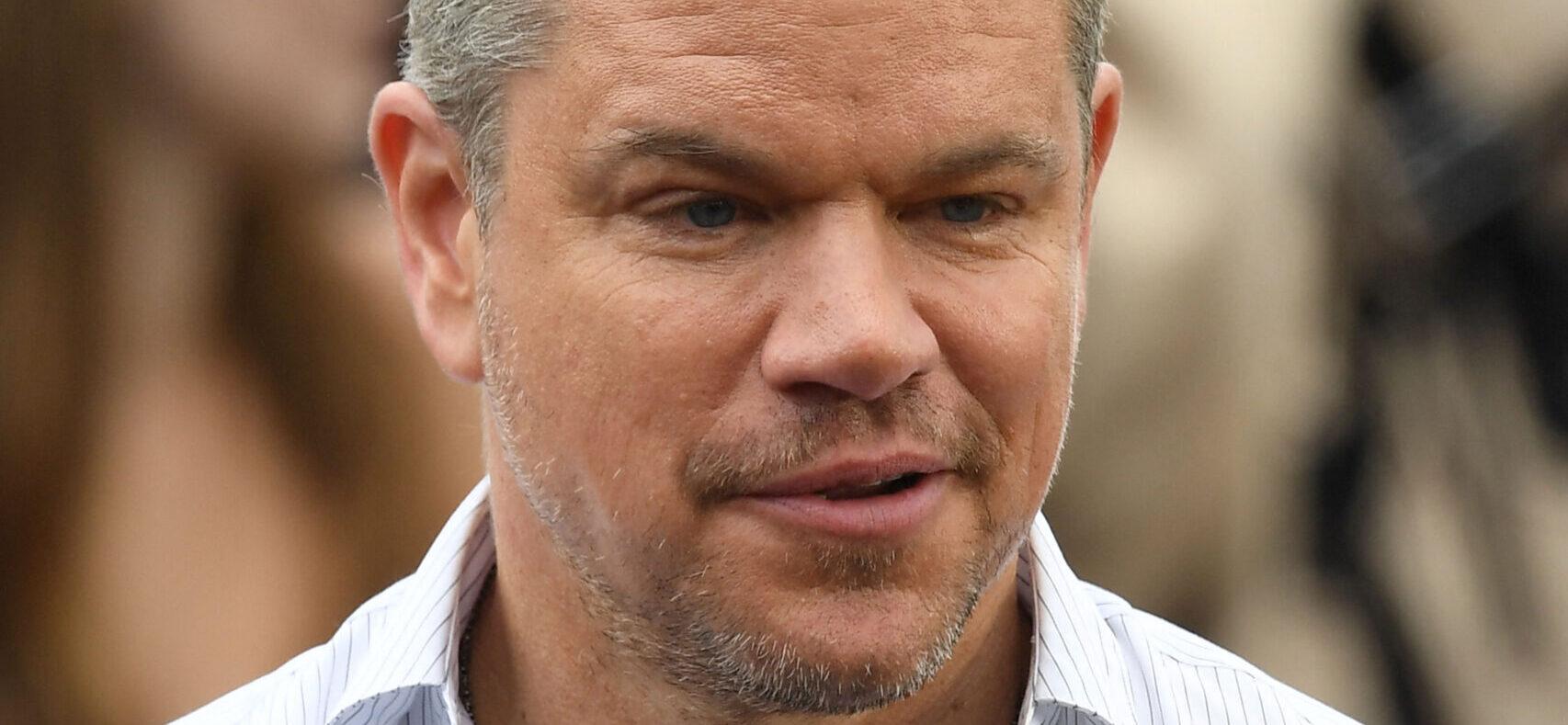 Matt Damon arrives for Oppenheimer photocall at Trafalgar Square, London