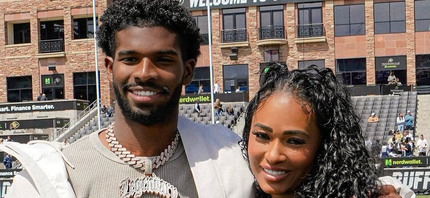 Sheduer Sanders and mom Pilar posing together.