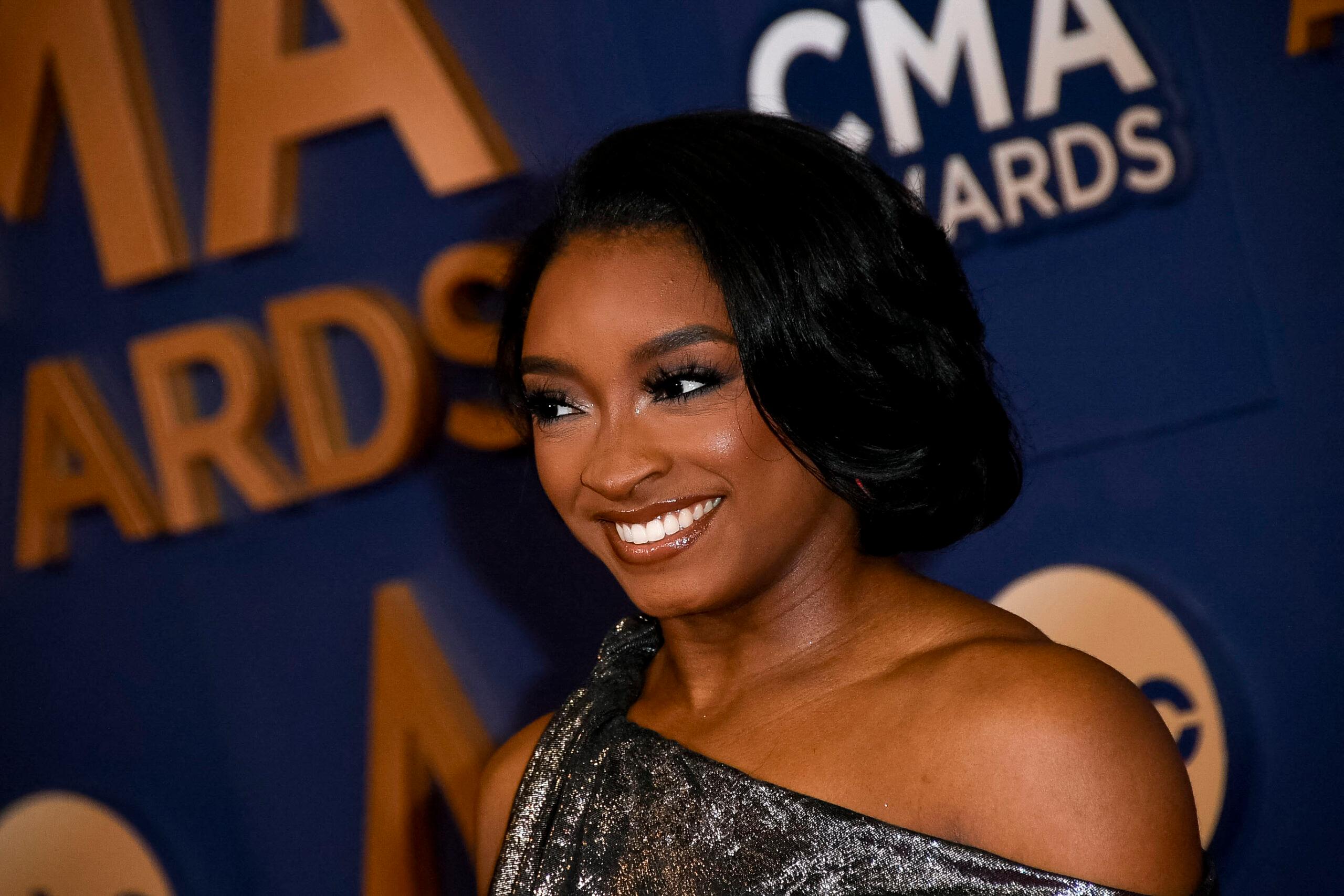 Simone Biles at the 58th Annual CMA Awards 