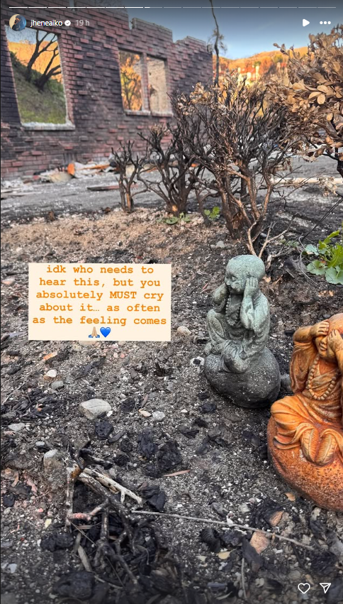 Jhené Aiko shares ruins from Pacific Palisades home