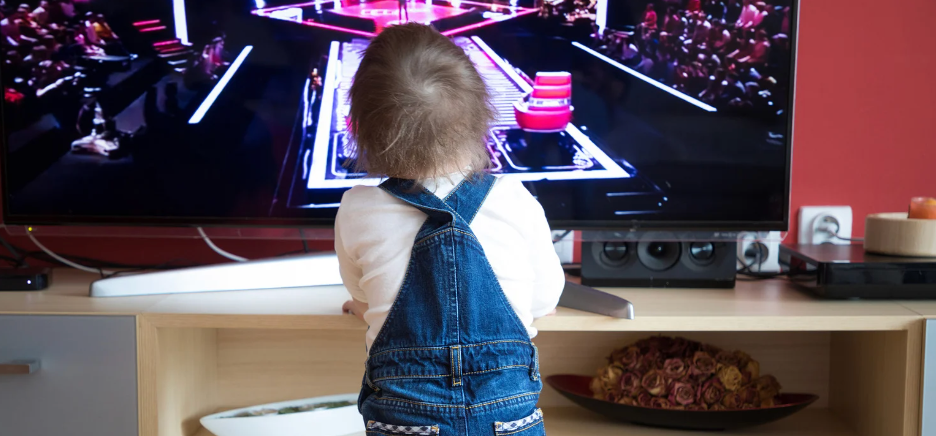 Kid watching tv
