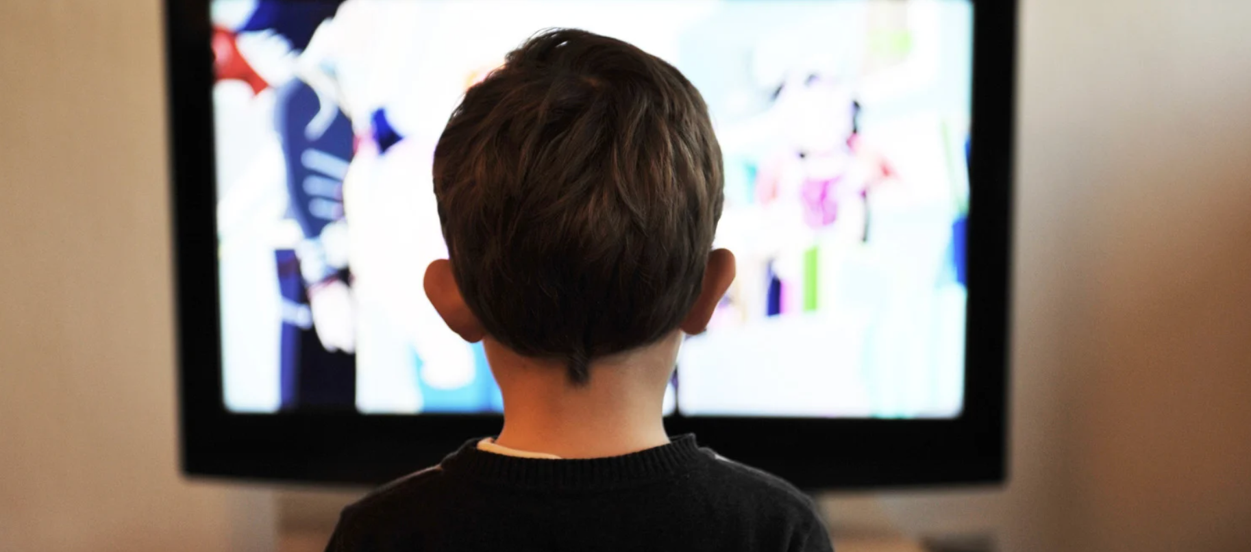 Kid watching tv