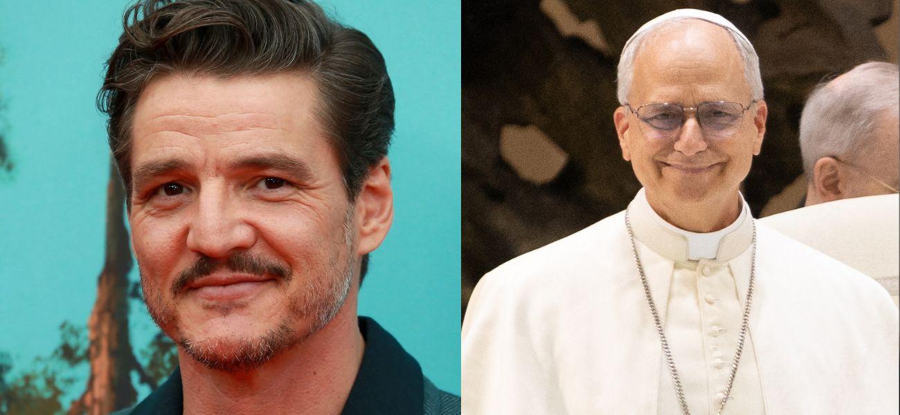 Pedro Pascal (left) Pope Leo XIV (right)