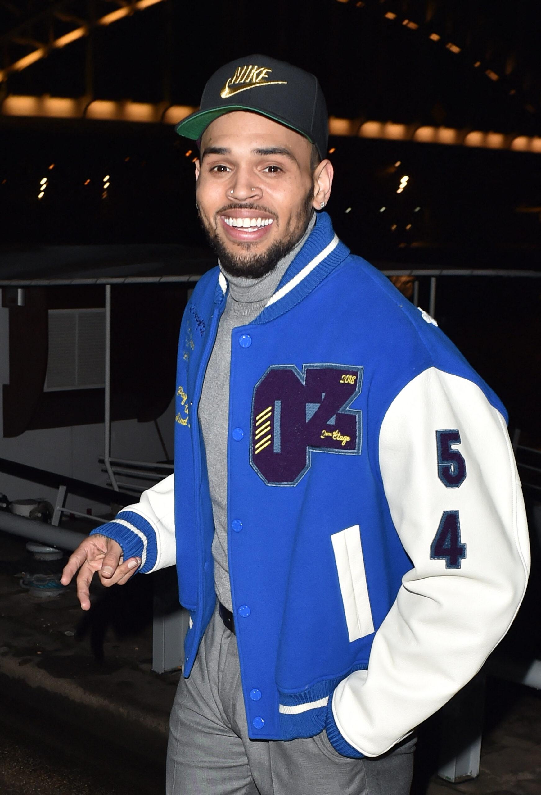 Chris Brown is seen in Paris on a video shoot just hours after being released from a police station in Paris