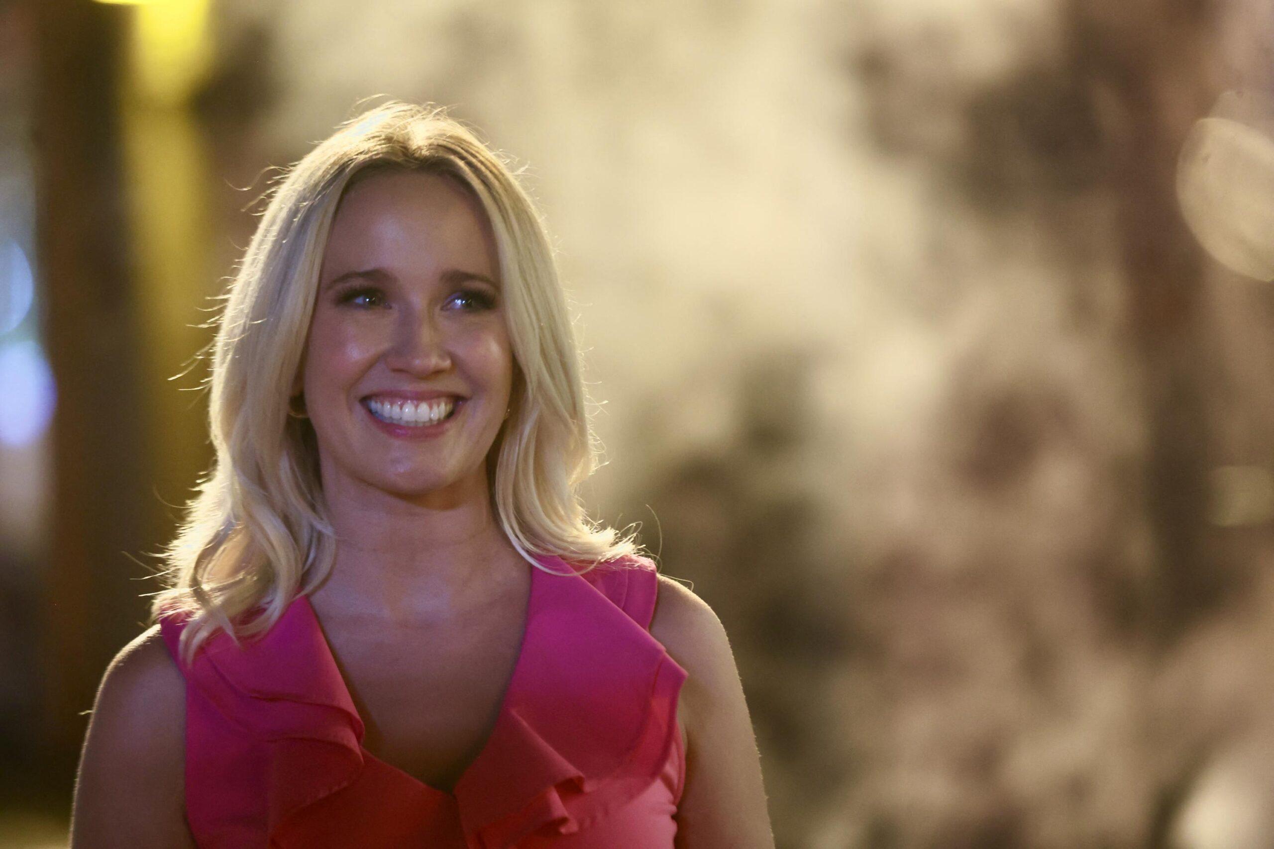 Anna Camp is seen on the set of 'You'