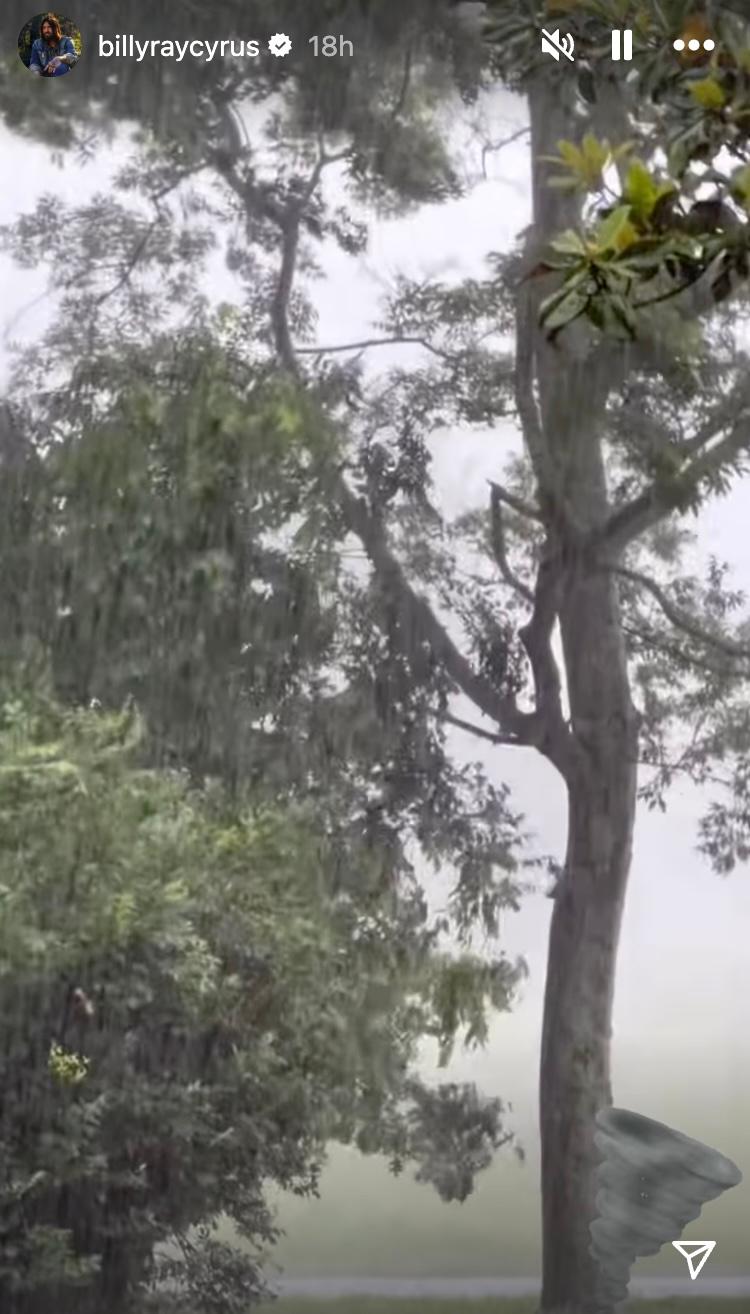 Tornado outside Billy Ray Cyrus' home