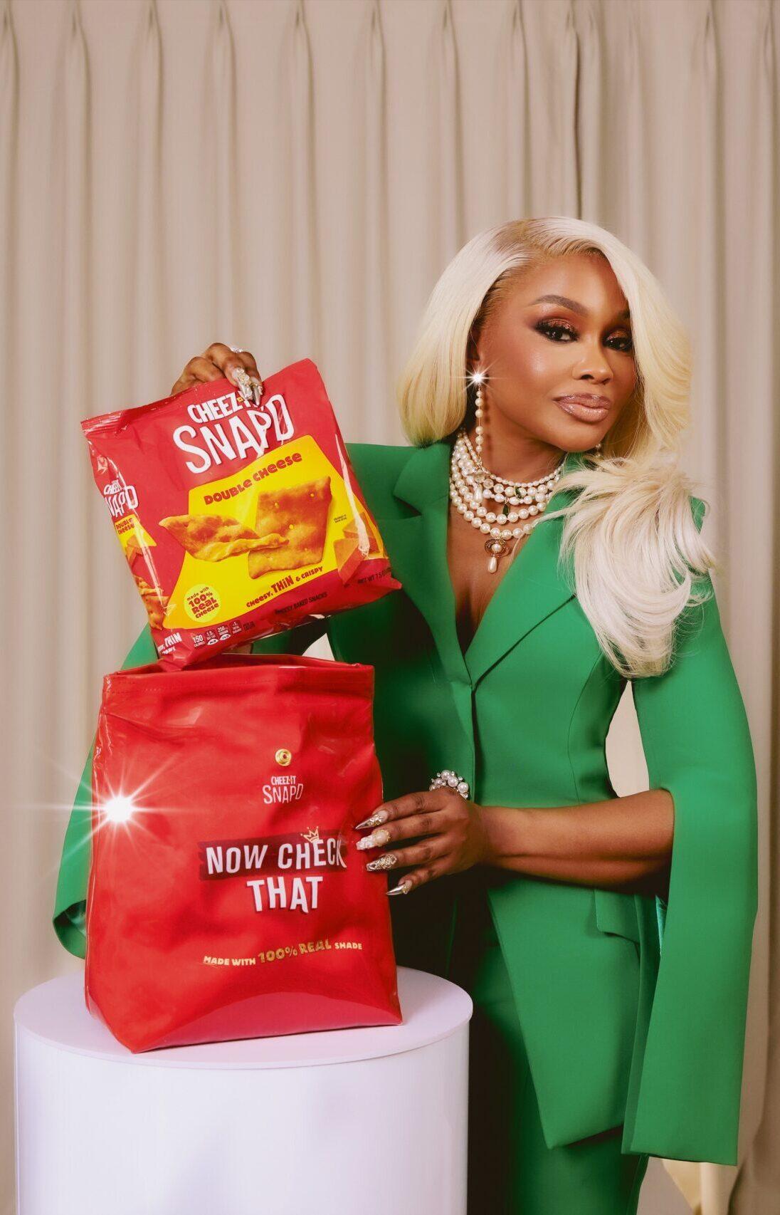 Phaedra Parks and Cheez-It bag