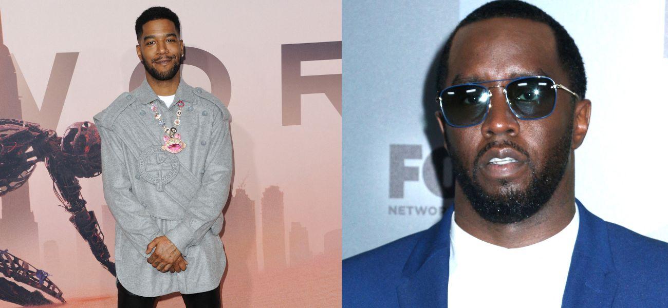 Photo collage of Diddy and Kid Cudi.