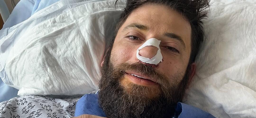 Stanislav Yanevski in hospital bed