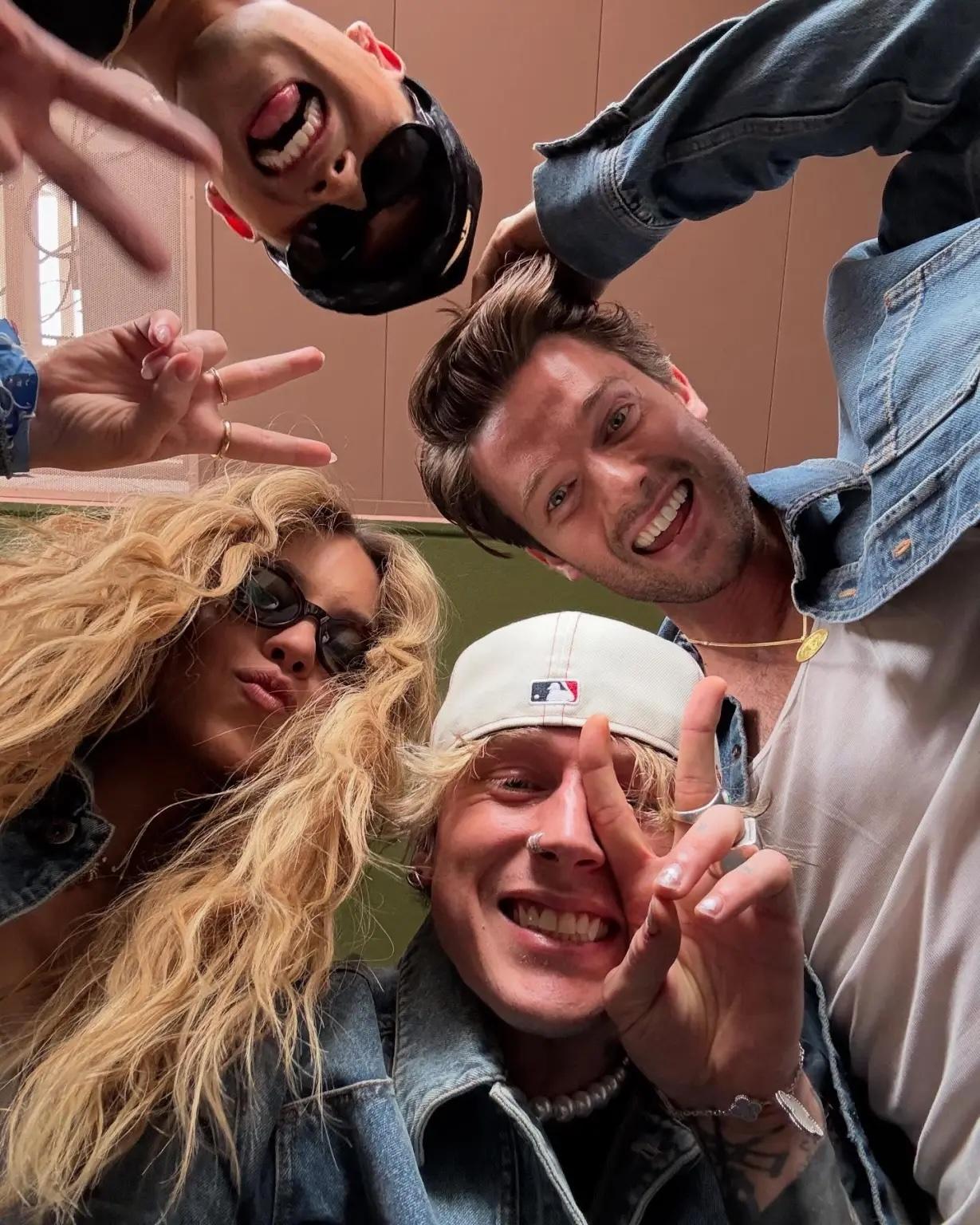 Machine Gun Kelly, Sydney Sweeney, and more take selfie