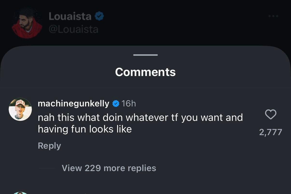 Machine Gun Kelly comment