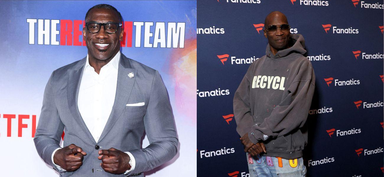 Photo collage of Shannon Sharpe and Chad Johnson.