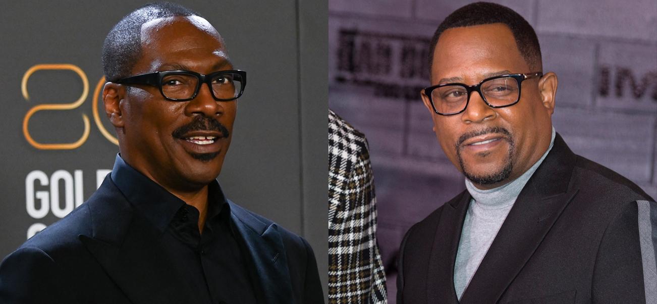 A photo collage of Eddie Murphy and Martin Lawrence