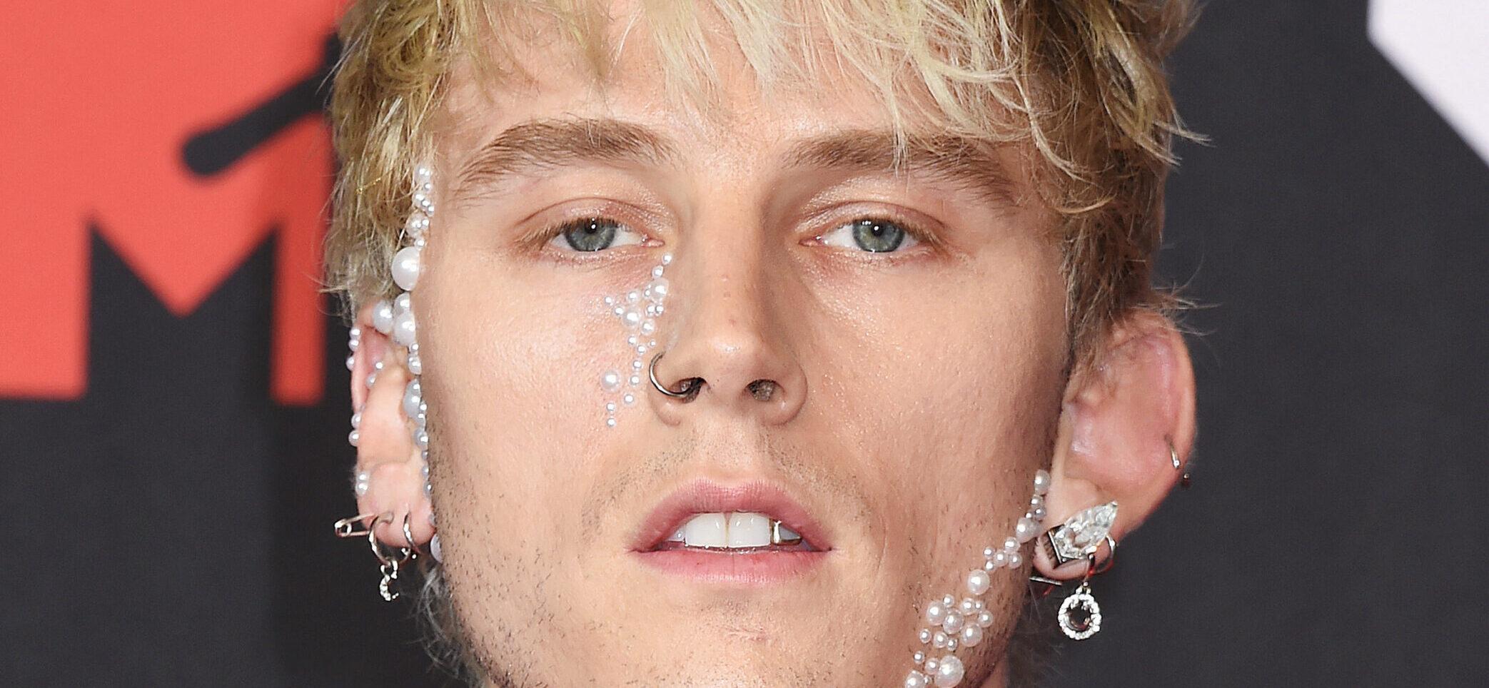 Machine Gun Kelly at 2021 MTV VMAs at the Barclays Center Brooklyn in New York City