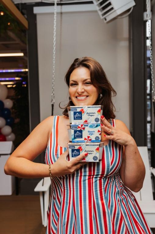 Kristina Zias holding Glade product