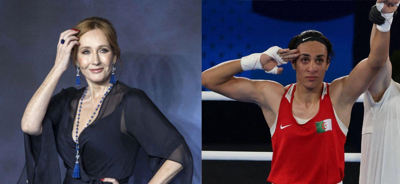 J.K. Rowling, Imane Khelif photo collage