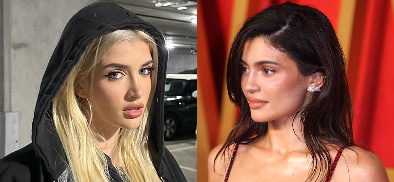 A phto collage of Sami Sheen and Kylie Jenner