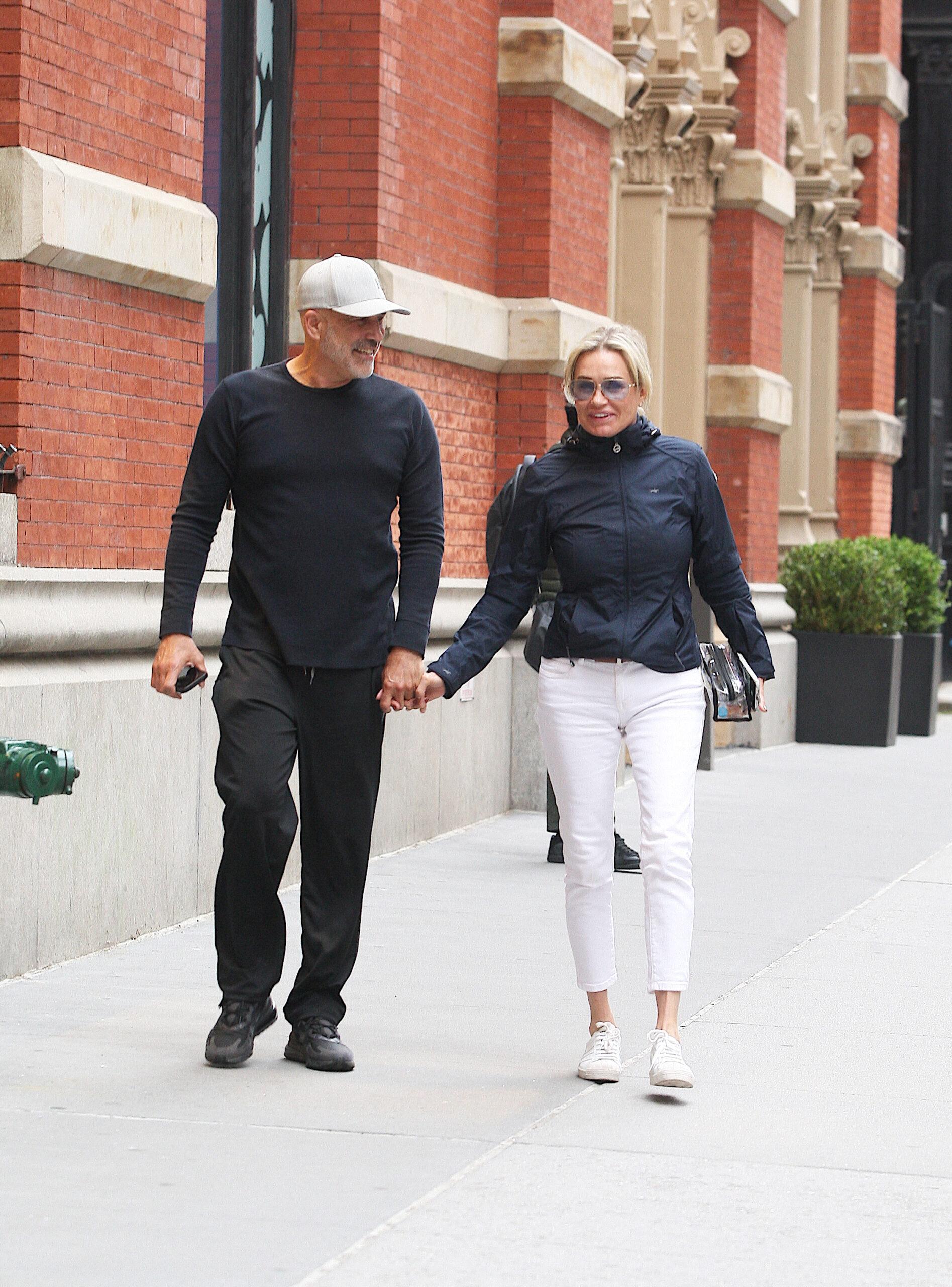 Yolanda Hadid and her Boyfriend, Joseph Jingoli Are Seen walking in New York City