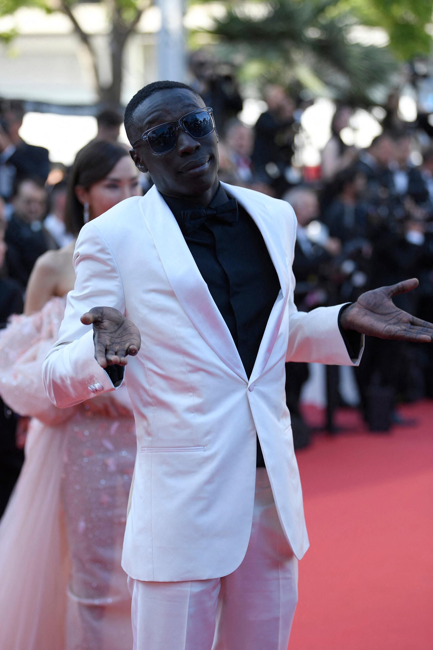 Khaby Lame on the Armageddon Time red carpet at the Cannes Film Festival